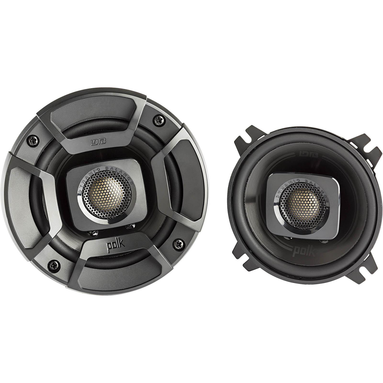 Polk Audio DB402 DB+ Series 4 Coaxial Speakers with Marine Certification (Black)